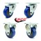 Service Caster 3.5 Inch Blue Polyurethane Wheel Swivel Top Plate Caster Set with 2 Rigid SCC SCC-20S3514-PPUB-BLUE-TP2-2-R-2 - alternate 3